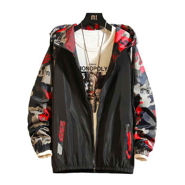 Windbreaker Jacket Red Camo